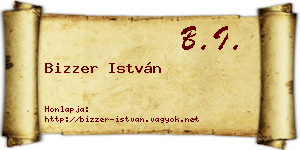 Bizzer István névjegykártya