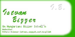 istvan bizzer business card